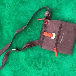 Sherpani Brown and Red Crossbody Bag